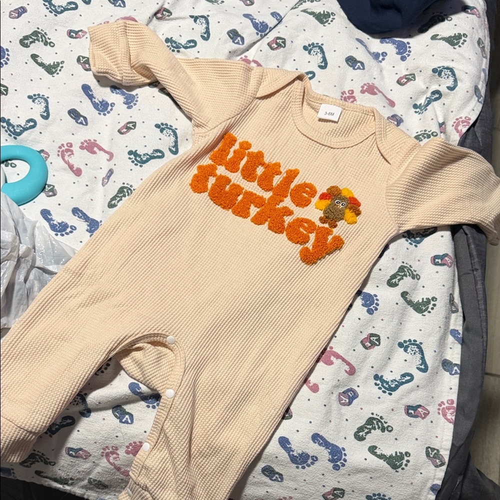 Little Turkey Beige Baby One Piece